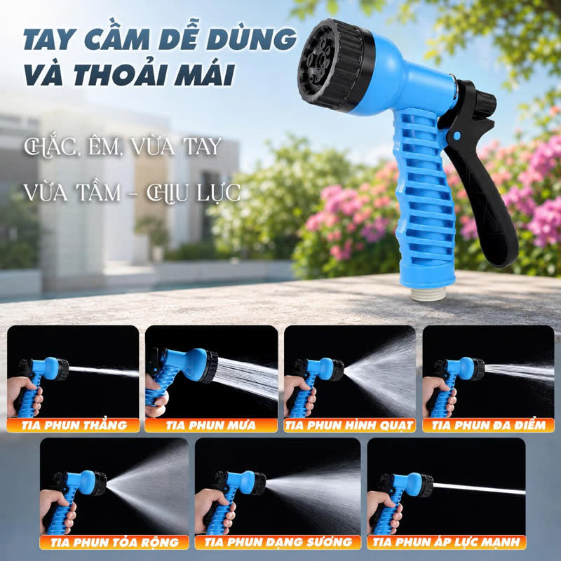 Đầu xịt 7 chế độ phun